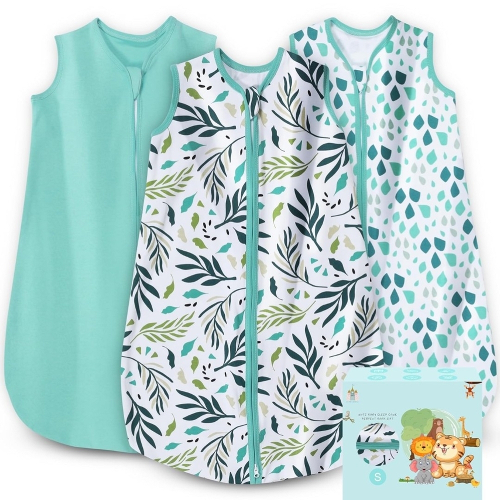 Cute Castle Baby Sleep Sack 0-6 Months - Lightweight 100% Cotton 2-Way Zipper TO